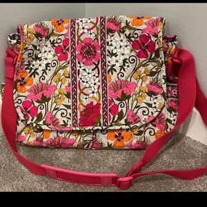 Vera Bradley Tea Garden Bag messenger diaper bag